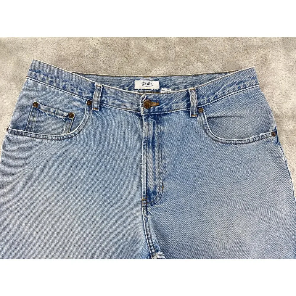 Vintage 90s Old Navy Light Wash Baggy Relaxed Fit Jeans Men’s 34x30